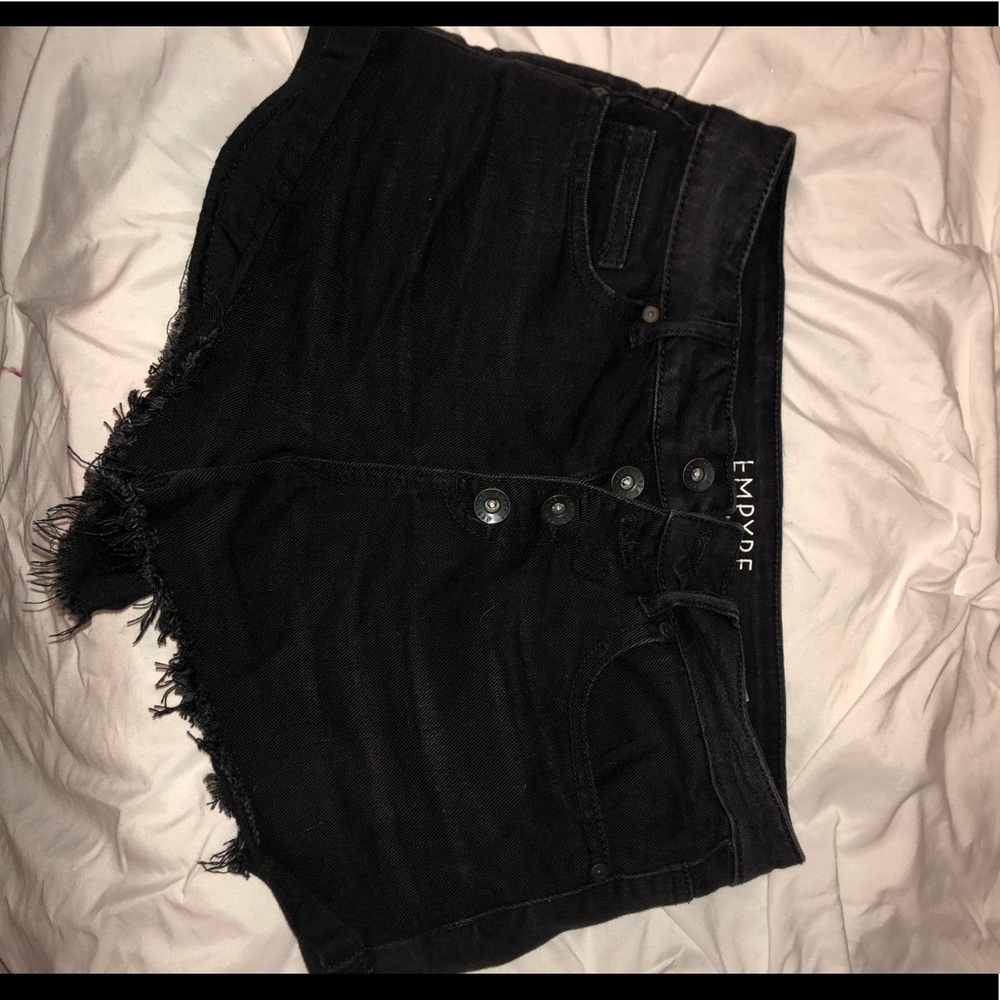Empyre denim black shorts size 5